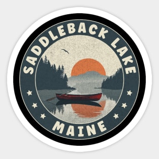 Saddleback Lake Maine Sunset Sticker